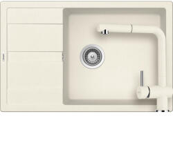 SCHOCK Ronda D-100XL Set chiuveta bucatarie granit Cristalite 78x50 cm si baterie Epos Vanilla, bej (vanilla) (SETRD100XLEEXVANI) Chiuveta