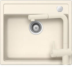 SCHOCK Mono N-100 Set chiuveta bucatarie granit Cristadur 57x51 cm si baterie Epos Magnolia, crem (magnolia) (SETMN100EEXMAGN) Chiuveta