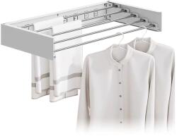 Flippy Suport Haine, Flippy, Depozitare si Uscare Rufe, din Aluminiu, Pliabil, Impermeabil, Montare prin Perforare, 100 cm, Alb (136831)