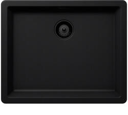 SCHOCK Greenwich N-100L Chiuveta bucatarie Cristadur 55x45 xm, negru (puro) (SETGN100LPUPVPUR) Chiuveta