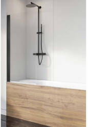 Radaway Nes Black PNJ I Paravan cada batant 60 cm, profil negru (10011060-54-01L)