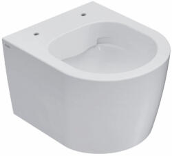 Globo Vas WC suspendat Globo Forty3 Rimless 36x43 cm evacuare orizontala, alb lucios (FOS06.BI)