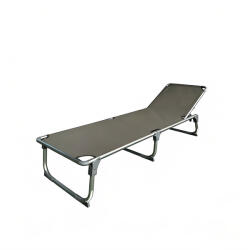 Medrelaxhome Șezlong De Plajă Gri Pliabil Din Aluminiu 189x59x29cm OTBC1007 (OTBC1007)