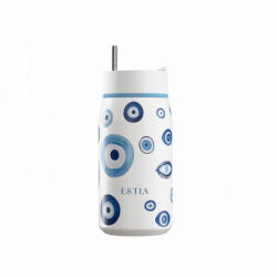 Estia Home Art Lens Save The Aegean Pahar Termos Oțel Inoxidabil Fără BPA 360ml Spirit Luck cu Pai 01-42967 (01-42967)