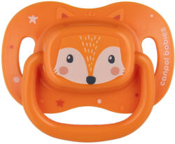 Canpol babies Szilikon szimmetrikus cumi CUTE ANIMALS 0-6hó 1db narancs (5908241)