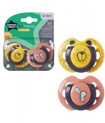 Tommee Tippee Fun Friends nyugtatócumi 0-6 hónapos korig, 2 db-os kiszerelés (5910573)