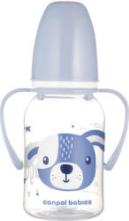 Canpol babies Keskeny nyakú cumisüveg fogantyúval CUTE ANIMALS 120ml kutya (5909592)