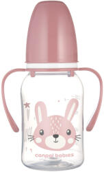 Canpol babies Keskeny nyakú cumisüveg fogantyúval CUTE ANIMALS 120ml nyuszi (5909594)