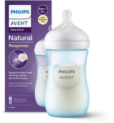 Philips Philips Avent SCY903/21 Natural Response kék cumisüveg 260 ml (5903666)