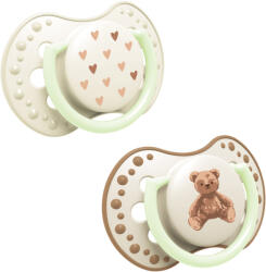 LOVI világító dinamikus szilikon cumi TEDDY LOVE 6-18 hó 2 db (22/936)