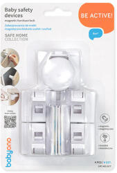 BabyOno SAFE HOME mágneses szekrény- és fiókzár készlet - 4 db (5911654)