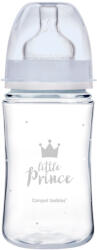Canpol babies széles nyakú anti-kólikás cumisüveg ROYAL BABY 240ml kék (780481)