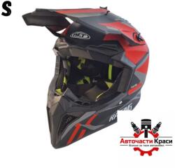 Paolo Кросова Каска 127 - S - Matt Black/Red (721341) - avtochastikrasi Мотоциклетна каска, шлем
