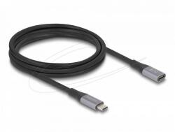 Delock Удължителен кабел USB-C, 40 Gbps, PD 240W, 2 м, сив (81202) - caretech