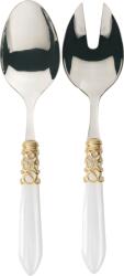 Casa Bugatti Tacâmuri pentru salată Melodia Gold albe, set 2 piese (MLD1M-N6014/15)