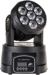 JB Systems CLUBWASH Moving Head Washlight cu 7 LEDuri de 12W RGBWA+UV