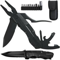 Verk Group 21 funkciós rozsdamentes acél multitool zsebkés etuivel (14383)