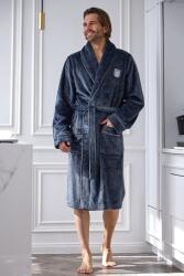 L&L Elegant férfi fürdőköpeny, sötétszürke, 3XL