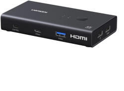 UGREEN AK502 KVM-kapcsoló, 2 bemenet, 1 kimenet (75246)