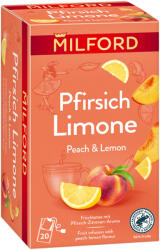 Milford őszibarack-citrom ízű gyümölcstea 20 filter 45 g - ecofamily