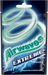 Airwaves Extreme erős mentol- és eukaliptuszízű cukormentes rágógumi édesítőszerrel 29 g