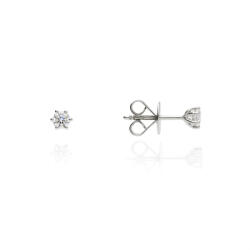 DiamondGroup 2A985W8-91 - Gyémánt kővel díszített 18 karátos arany fülbevaló stekkeres zárral (2A985W8-91)