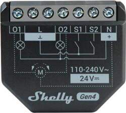 Shelly Gen4 2PM, WiFi, Zigbee, 2 csatornás redőnyvezérlő modul (SHELLY-GEN3-DIMMER)