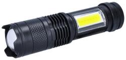 Solight LED újratölthető zsebzseblámpa zoommal, fekete szín (WN49)