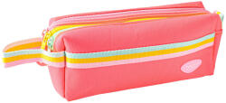 DACO Penar etui tip borseta DACO PE718P, 3 fermoare, 22 x 4 x 12 cm, Portocaliu (PE718P) Penar