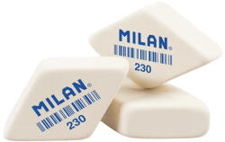 MILAN Set 30 x Radiera MILAN 230, cauciuc sintetic moale, formă romboidala, Alba (CMM230)
