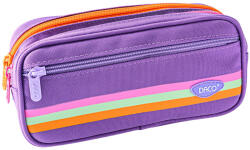 DACO Penar etui tip borseta DACO PE717M, 4 fermoare, 222 x 9 x 10.5 cm, Mov (PE717M) Penar