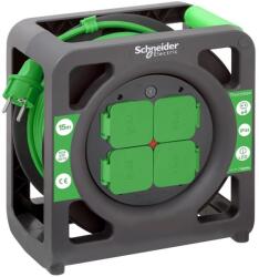 Schneider Electric Tambur de cablu Schneider Electric - Thorsman, 15 m, IP44, 4 prize tip Schuko (IMT33136)