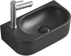 Mexen Viera fali/pultra ültethető mosdó 40 x 21 cm jobbos, fekete matt 21274085R (21274085R)