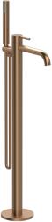 Wellis Altona szabadon álló kádtöltő csaptelep zuhanyszettel, szálcsiszolt rose gold ACS0419 (ACS0419)
