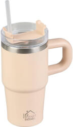 MagicHome Termosz, MagicHome, 550 ml, rozsdamentes acél, duplafalú, szívószálas, meleg és hideg italokhoz (TC801318)
