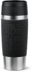 Tefal Termos Tefal Travel Mug Classic N2020210, inox, 0.36 L, 100% etanș, functie Quick Press, argintiu & negru - vexio