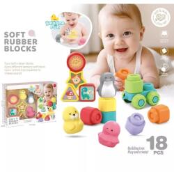 Man Yuk Toys Puha építőkocka szett kisállatokkal - 18 db-os (6185) - jatekbolt