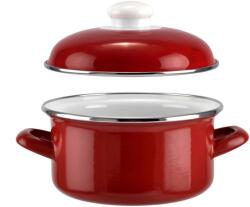 Perfect Home Cratiță emailată cu capac 16cm 1, 5l bordo 54461 (14209)
