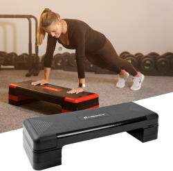 inSPORTline Aerobic step lépcső inSPORTline AS250-újszerű termék fekete-piros (U-25842)