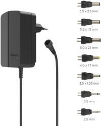Hama Universal Switchable Power Supply Unit, Adjustable, 1500mA, 24W, max. 24V, 7 Adapters (HAMA-223616)