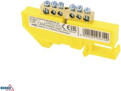 Schelinger sorkapocs DIN sínre 63 A, 500 V, 1 modul, sárga BM-A18-TBI-6X09-06P-ZO (BM-A18-TBI-6X09-06P-ZO)