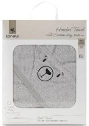 Lorelli Prosop de baie cu gluga si broderie, Lorelli, 90 x 90 cm, bumbac, Soft Grey