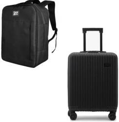  Utazási szett CabinFly Ryanair Priority - fekete kabinos trolley 55x40x20 cm + fekete hátizsák 40x30x20 cm