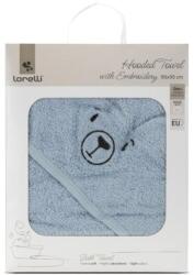 Lorelli Prosop de baie cu gluga si broderie, Lorelli, 90 x 90 cm, bumbac, Soft Blue