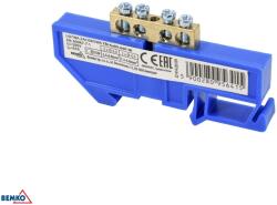 Schelinger moduláris sorkapocs 35 mm-es DIN sínre, 63 A, 500 V, 1 modul, kék BM-A18-TBI-6X09-04P-NI (BM-A18-TBI-6X09-04P-NI)
