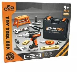 Man Yuk Toys Set de burghie de jucărie electrice cu cutie de depozitare - 22 piese (778 112) Set bricolaj copii