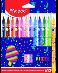 Maped MAPED: Комплект флумастери Pixel Party, миещи се - 12 броя (IMA845413)