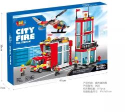 Man Yuk Toys Set de Cuburi de Construcție - Brigada de Pompieri Urbană, 611 piese (9625)