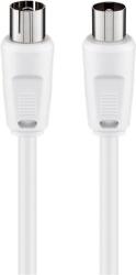Goobay Cablu antena coaxial tata - coaxial mama alb 2.5m, Goobay produs cu ambalaj deteriorat (ADS-CX-S-2.5-GBAY)