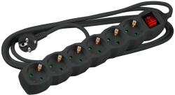 Technik Prelungitor 6 prize 1.5M, cablu 3x1.5mmp, cu intrerupator, negru, Technik MT6W1, 5MS1, 5-BK (EXTS-6S1.5M-SWBK-THK)
